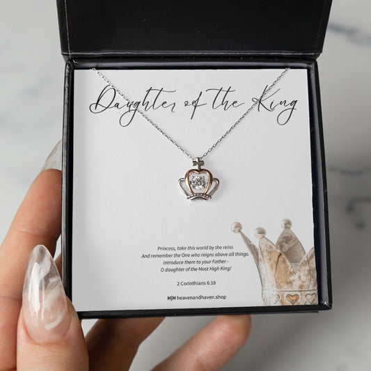 Daughter of the King Crown Pendant Necklace