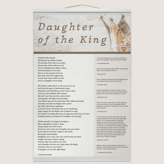 Daughter of the King Hanging Canvas